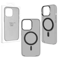Чехол 12/12 Pro Clear Case Black (MagSafe + анимация NFC  Clear) ORG