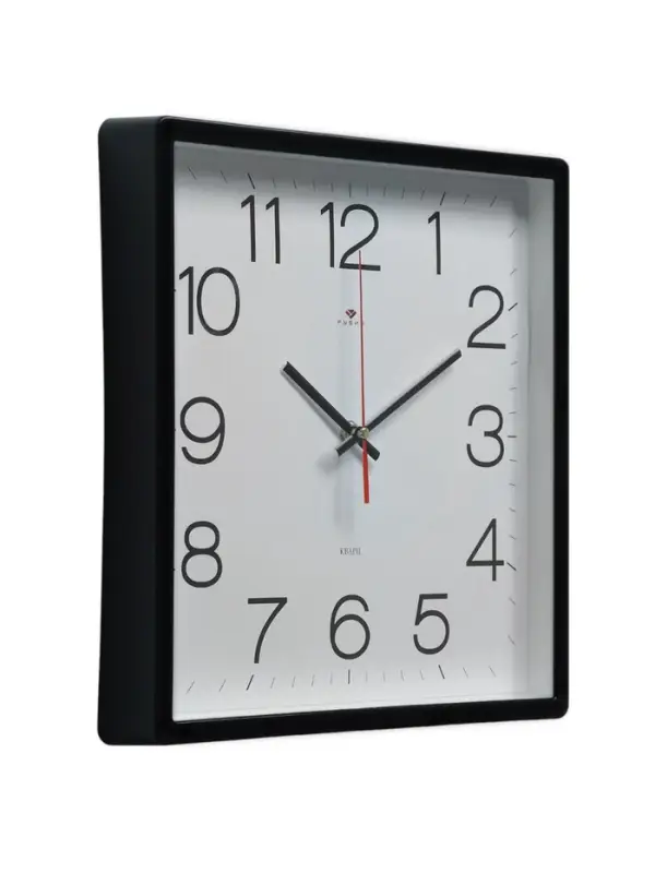 Часы настенные, интерьерные, бесшумные, 30&times;30 см, черные