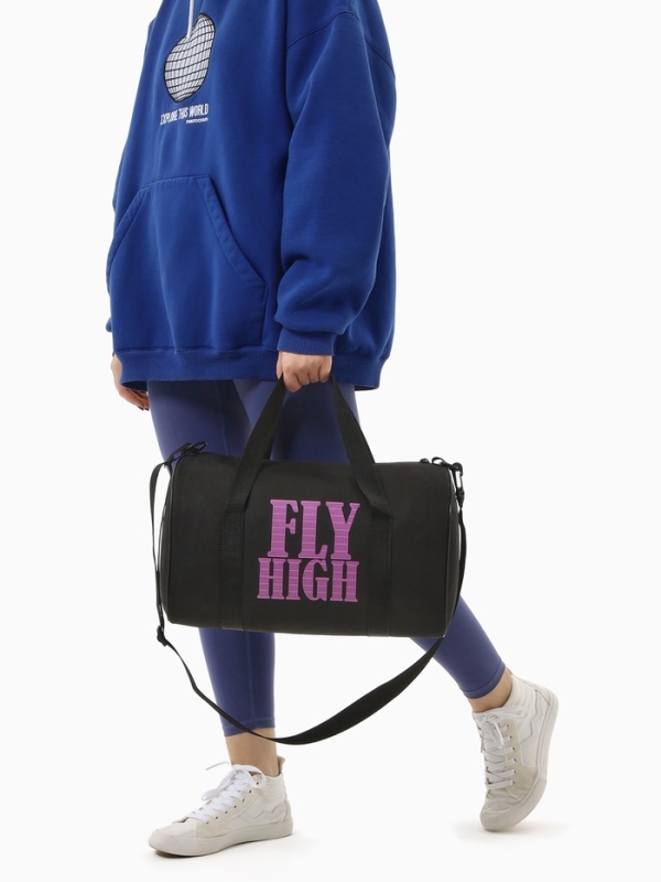 Сумка спортивная женская, TEXTURA, маленький размер, цвет чёрный Сумка спортивная женская, TEXTURA, маленький размер, цвет чёрный