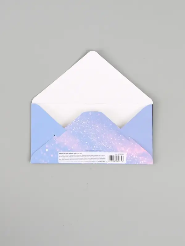 Конверт для денег &laquo;Фея&raquo;, глиттер 16.5 &times; 8 см