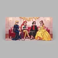 Конверт для денег &laquo;С Днём рождения! Подружки&raquo;, тиснение, 16.5&times;8 см