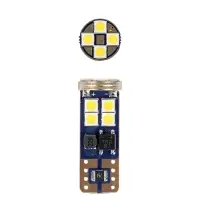 Лампочка светодиод. W5W (T10) PRO,6000K(Бел.),12/24В,2.5Вт,12LED,Биполяр.,Обманка,кмпл.2шт.