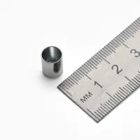 Замок-концевик магнитный, L=20 мм, вн.d=7 мм, (набор 3 шт.), цвет серебро