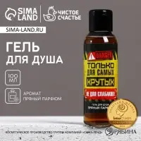 Гель для душа мужской &laquo;Только для самых крутых&raquo;, 100 мл, аромат пряного парфюма, Чистое счастье
