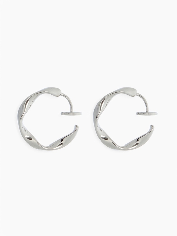 Клипсы «Тренд» кольцо жгутик, цвет серебро Клипсы «Тренд» кольцо жгутик, цвет серебро