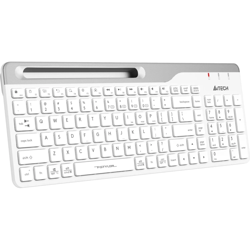 Клавиатура A4Tech Fstyler (FBK25 WHITE) белый/серый USB беспроводн/BT/Radio