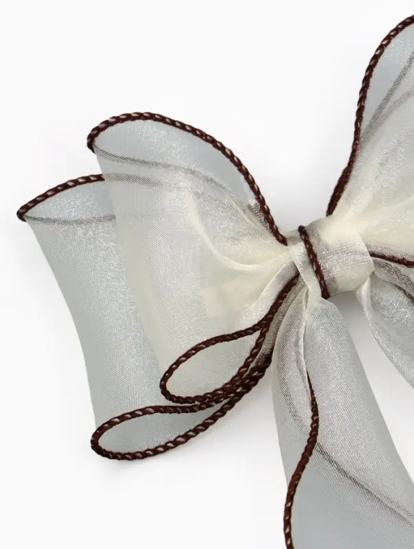 Бант для волос на заколке шоколадный, Коты аристократы