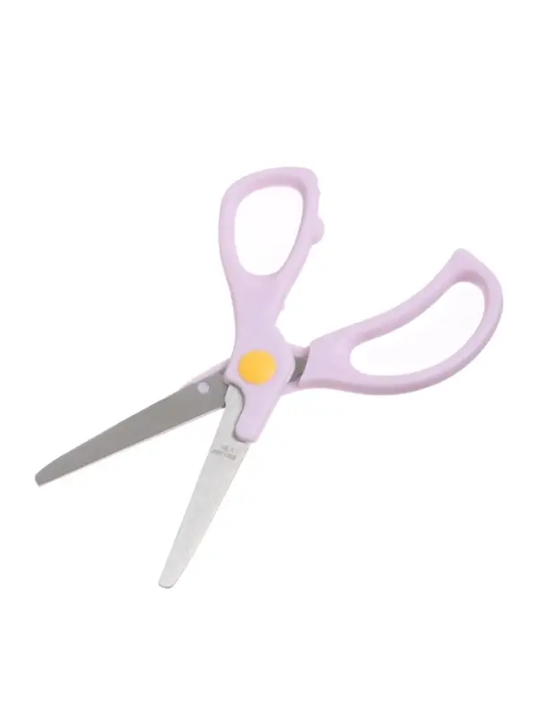 Ножницы 13 см, пластиковые ручки, закругленные концы, блистер, в картонной коробке, корпус МИКС