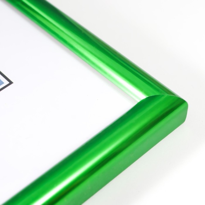 Фоторамка пластик Фоторамка пластик "Радуга" 21х30 см, зеленый металлик