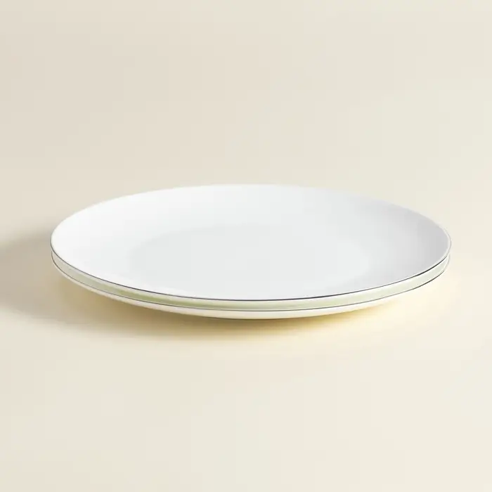 Тарелки SL Home &laquo;Каскарон&raquo;, d=27 см, набор 2 шт., костяной фарфор, белые