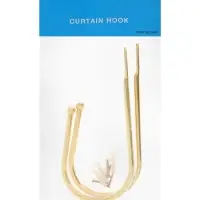 Крючок для штор ТУНДРА KS011, однорожковый, цвет золото, 2 шт Крючок для штор ТУНДРА KS011, однорожковый, цвет золото, 2 шт