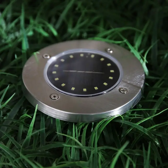 Садовый светильник, уличный, на солнечной батарее, 16 LED, свечение белое