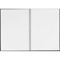 Бизнес-тетрадь А4 120л Attache гребень клетка пластик черн с тиснением