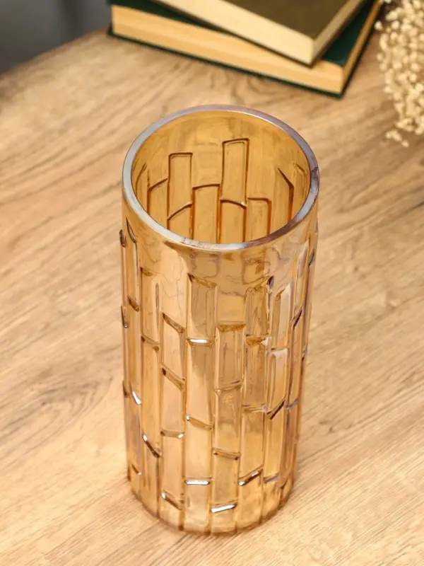 Ваза стекло настольная  Ваза стекло настольная "Мэнди" 29х12 см, коричневый