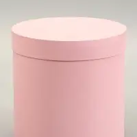 Коробка подарочная круглая, шляпная, нежно розовая, 23&times;23 см