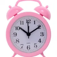 Часы-будильник настольные &laquo;Классика&raquo;, дискретный ход, 12&times;8.5 см, 1хАА, розовые
