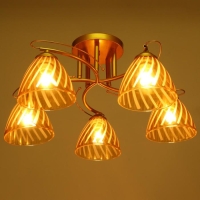 Люстра 1084/5GD 40Вт Е27 золото 56х56х23 см BayerLux