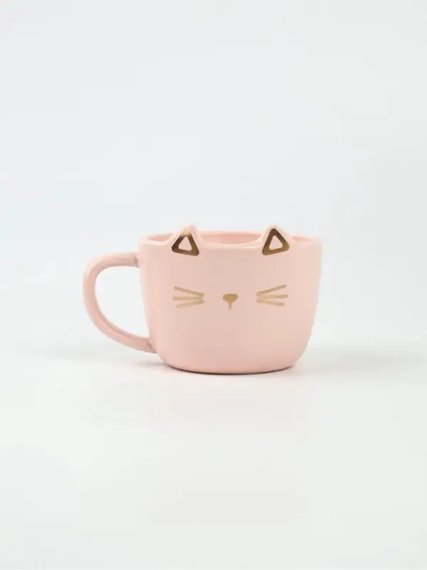 Чайная пара &laquo;Мяу&raquo;: кружка 200 мл, блюдце 18&times;11 см, ложка