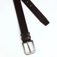 Ремень мужской, ширина 4 см, винт, пряжка металл, коричневый