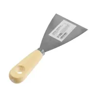 Шпатель малярный ТУНДРА, металлический, деревянная рукоятка, 80 мм