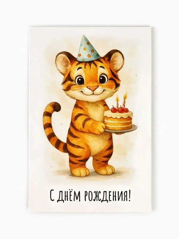 Открытка &laquo;С днём рождения&raquo;, 12&times;18 см