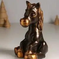 Копилка для денег &laquo;Радостный конь&raquo;, гипс, 20 см, под бронзу