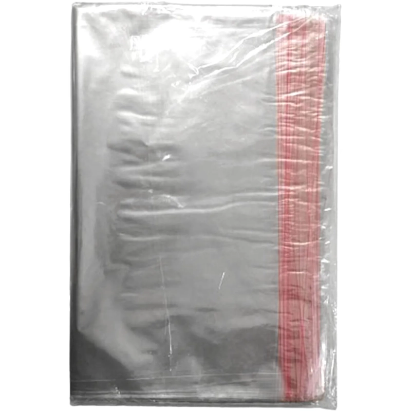 Пакет фасовочный ПП 50x60+5  с клеевым клапаном 20мкм 100 шт/уп