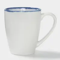 Кружка Magistro Blue Lagoon, 350 мл, фарфор, белая