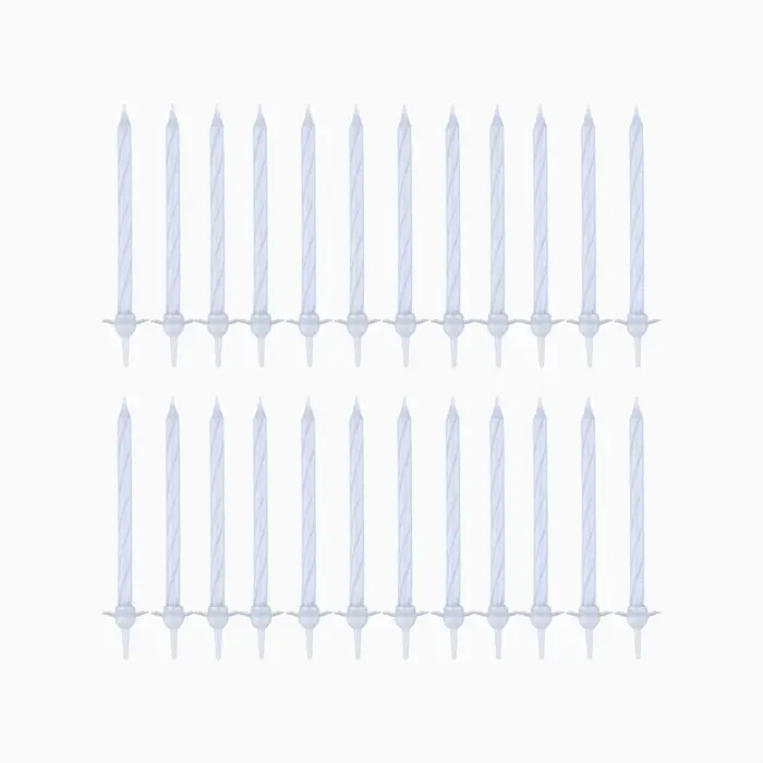 Свечи для торта, белые, 24 шт., 6 х 0,3 см