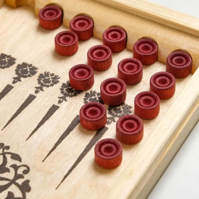 Настольная игра нарды TAKE IT EASY, деревянные большие, 30&times;30 см, кубик 2 шт.