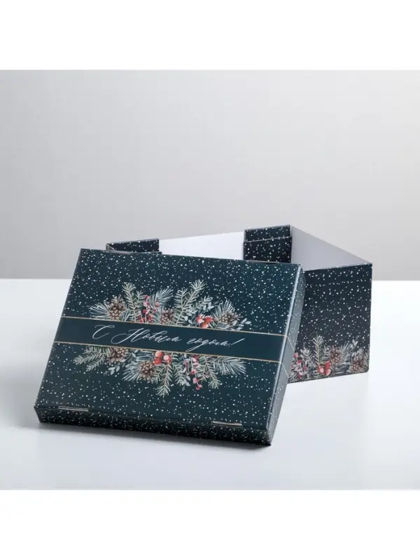 Коробка подарочная новогодняя складная &laquo;С Новым годом&raquo;, 31&times;25.5&times;16 см