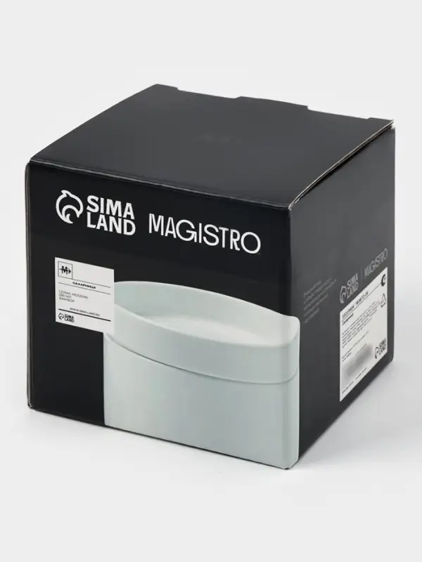 Сахарница Magistro Modern, 280 мл, 9.2&times;8.5 см, фарфор, белая