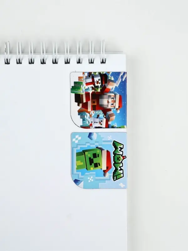 Подарочный набор: блокнот, наклейки 2 л и магнитные закладки 2 шт "Пиксели"