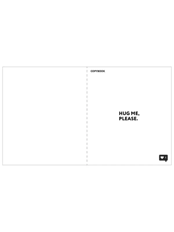 Тетрадь 48 листов в клетку, Calligrata Black and white, обложка мелованная бумага, серые листы, МИКС