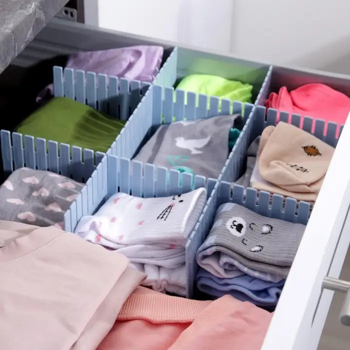 Разделитель для ящиков, 4 шт., 46&times;7 см, пластик, сиреневый