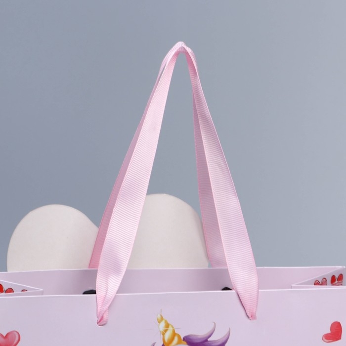 Пакет подарочный, упаковка, &laquo;Единорог&raquo;, 22 х 22 х 10 см