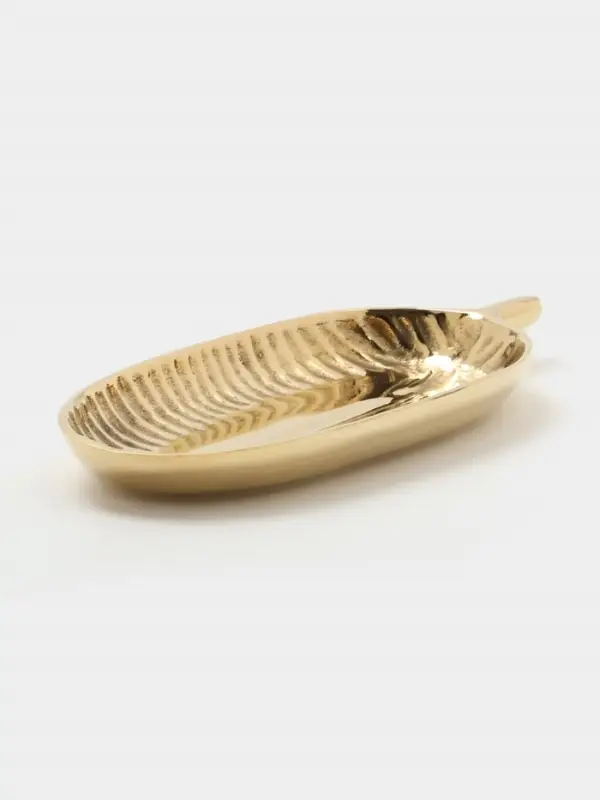 Блюдо сервировочное &laquo;Ливс&raquo;, 7.5&times;16.5&times;1.5 см, латунь