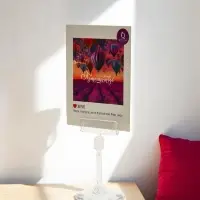 Ценникодержатель на круглой подставке, пластик, ножка 5 см, 5&times;5&times;8.5 см, прозрачный