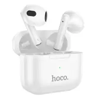 Наушники беспроводные Hoco EW30, TWS, вкладыши, Bluetooth 5.3, 30/300 мАч, белые