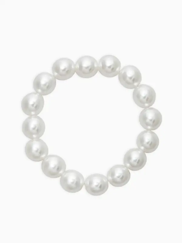 Браслет &laquo;Бусины жемчуга&raquo;, набор 3 шт. d=8 см, №10.12.14, белый