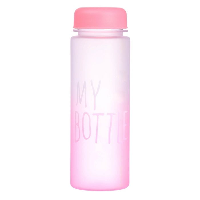 Бутылка для воды, напитков, спортивная, в школу, 500 мл, My bottle,19.5 х 6 см, розовая Бутылка для воды, напитков, спортивная, в школу, 500 мл, My bottle,19.5 х 6 см, розовая
