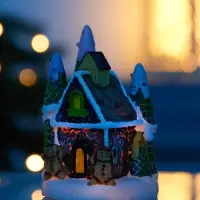 Светодиодная фигура &laquo;Дом печеньки&raquo;, 10&times;7 см, 4 LED, от батареек, свечение тёплое белое