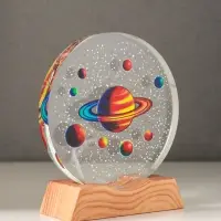 Сувенир стекло свет "Диск. Планетарий" 5хLED d=10 см, USB, цветной 10х4х11,4 см Сувенир стекло свет "Диск. Планетарий" 5хLED d=10 см, USB, цветной 10х4х11,4 см