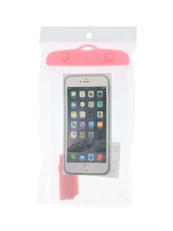 Чехол водонепроницаемый Luazon, для телефонов, размер 20×10.5 см, розовый Чехол водонепроницаемый Luazon, для телефонов, размер 20×10.5 см, розовый