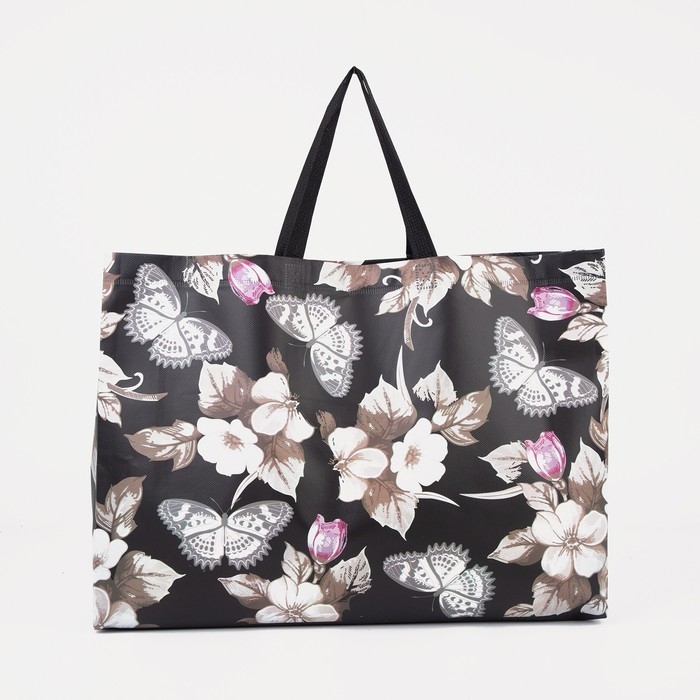 Сумка хозяйственная без застёжки, цвет чёрный Сумка хозяйственная без застёжки, цвет чёрный