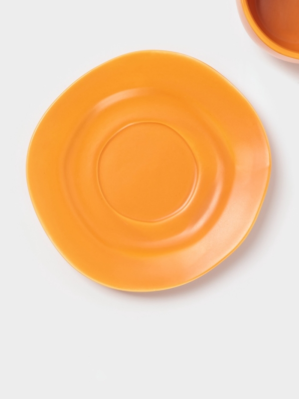 Чайная пара Magistro "Potter" 250мл 15,3х7 цвет оранжевый (блюдце, чашка)