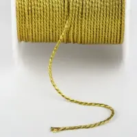 Нить для плетения, d=1 мм, 25&plusmn;1 м, цвет золотой