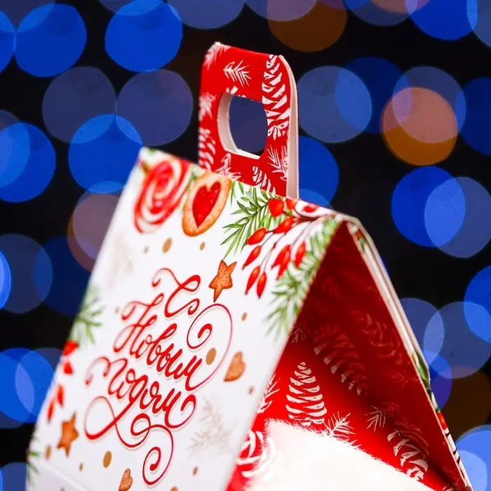 Подарочная коробка «Домик Снегири»,9.1×7×15.7 см