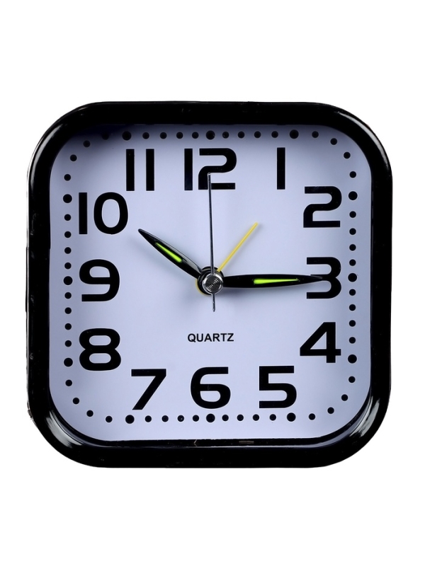 Часы будильник настольные, на батарейках, 9.7 х 4 см, циферблат 8.5 х 8.5 см Часы будильник настольные, на батарейках, 9.7 х 4 см, циферблат 8.5 х 8.5 см