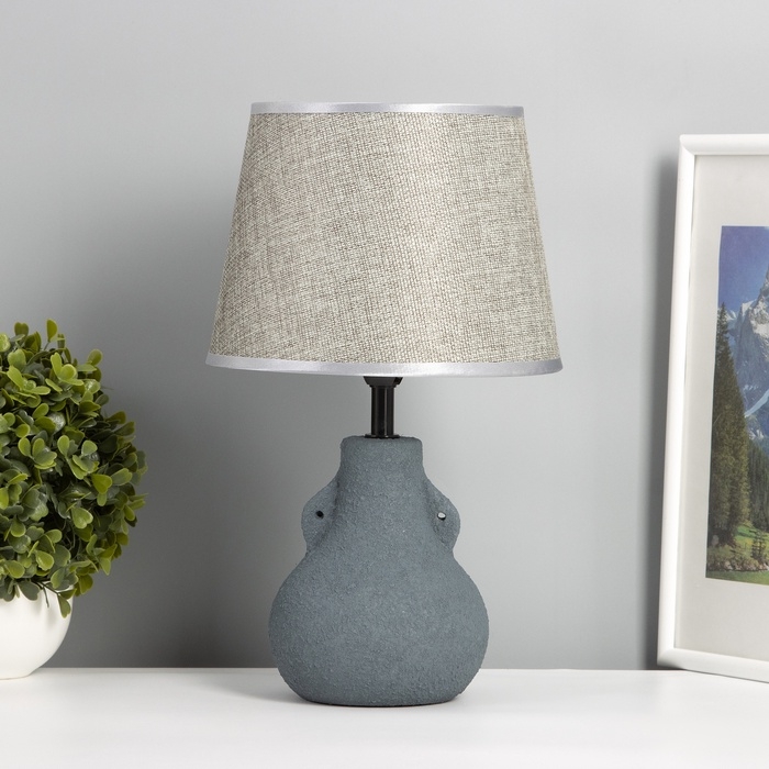 Лампа настольная Лампа настольная "Каламбур" 1х40Вт Е14 темно-серый 20х20х32см